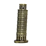 Leaning Tower of Pisa Statue Italy Souvenirs Metal Landmark Building Collectible Model Sculpture Living Room Decoration for Desktop Book Shelf