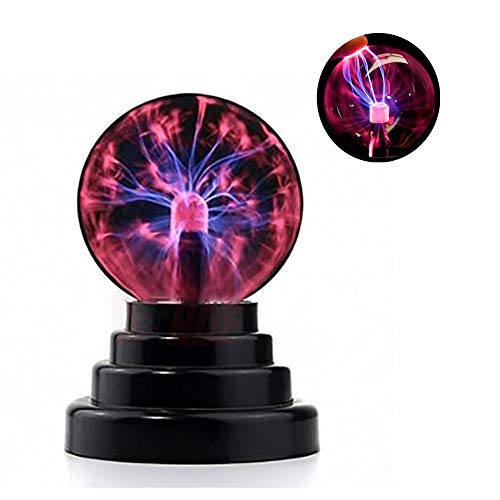 Plasma Ball Lamp Light, Touch Sensitive Nebula Sphere Globe Novelty Toy for Kids and Adults for Parties, Decorations, Prop, Bedroom, Home, and Gifts (3 inch)