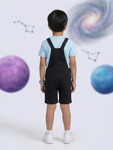 Image of KiddoPanti Boys Denim Dungaree Shorts