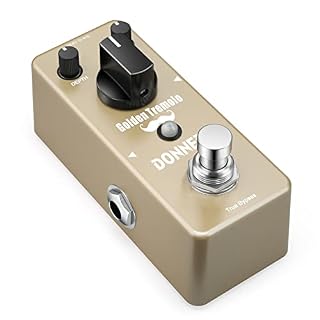 Donner Tremolo Pedal, Golden Tremolo Guitar Pedal Analog Tremolo Effect Pedal for Electric Guitar and Bass True Bypass - Les Beatles, Paul McCartney, John Lennon, RIngo Starr, George Harrison
