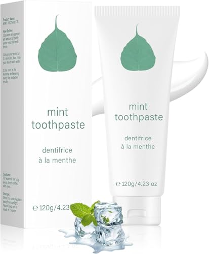 Pasta dental de menta para dientes sensibles, totalmente natural, encías más felices, aliento más fresco, sensibilidad dental para dientes sensibles.,1pc