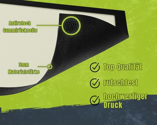 OM3® lustige Fußmatte mit Spruch - Rama Lama Ding Dong Alpaka II - für Innen - rutschfest & waschbar - 60x40cm -