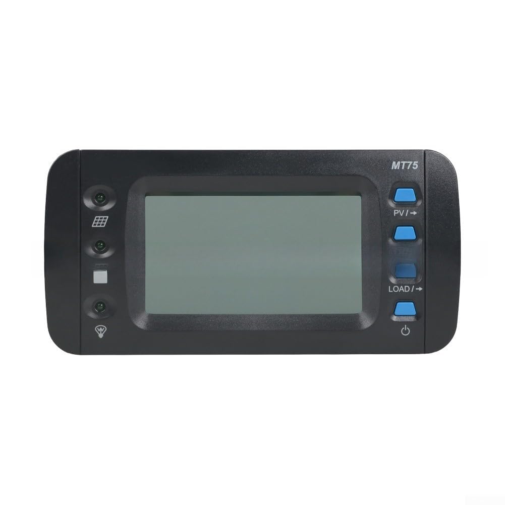 MT75 - Misuratore remoto con LCD da 4,7 pollici, per il monitoraggio di Solar Charge Controller e Inverter Dual RJ45 Porte RS485 Connettività Supporto a parete WiFi Controllo PC