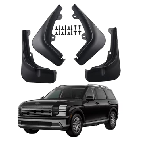 Image of Mud Flaps for 2026 Hyundai Palisade SE SEL Mud Guards Splash Guards Front & Rear SUV Set of 4PCS Black Heavy Duty MudGuards Exterior Accessories (Don't Fit XRT PRO & Calligraphy Models)
