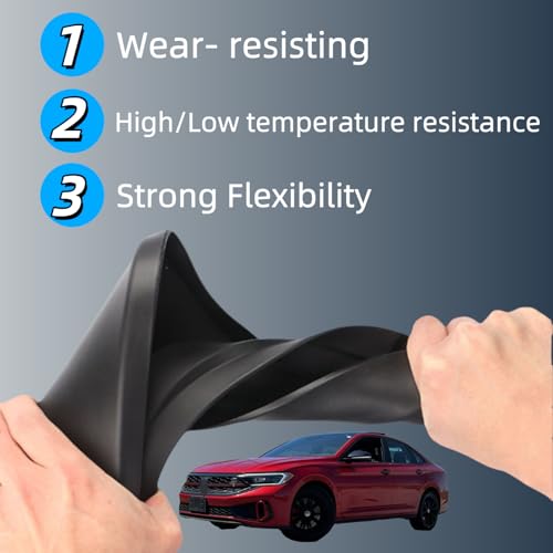 Image of No Drill Mud Flaps Splash Guards Compatible with Volkswagen Jetta 2019-2024,OEM Style Textured Black Custom Fit All Weather Exterior Accessories(4PCS)