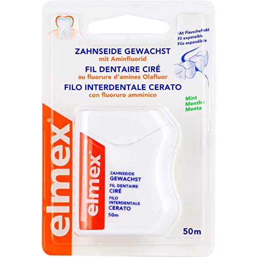 elmex Zahnseide gewachst mit Aminfluorid 50 m, 1 St. Packung Cover