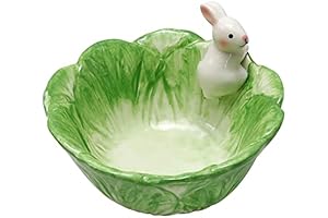 VIKKSAER Easter Candy Dishes Easter Bunny Bowl, Cute Bowl Ceramic, Salad Bowl...