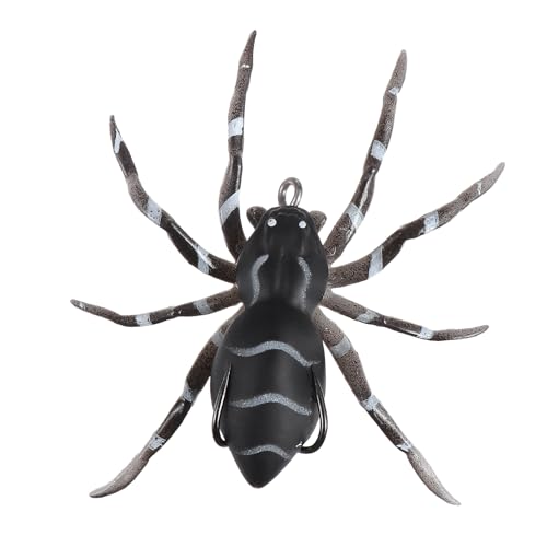 TOYANDONA Cebo de Pesca Tanque Artificial Falso Plantas para peceras Equipo Peces Rana Jugar señuelo de araña de Pesca señuelos de Pesca al Aire Libre Pesca con Cebo Realista Planchar Black