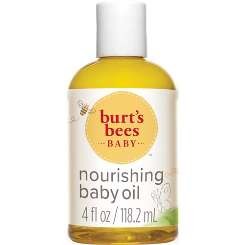 Image of Burt's Bees Baby Nourishing Baby Oil, 100% Natural Origin Baby Skin Care - 4 Ounce Bottle