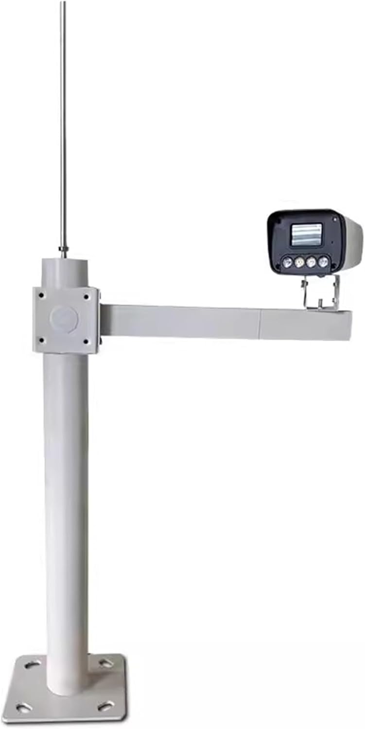 Security Camera Pole Extension - 59in Ground Mount Stand for Surveillance Cameras, Adjustable Monitoring Bracket with Screws, Durable Security Camera Holder