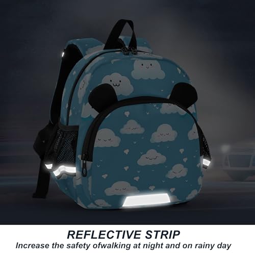 Clouds Blue Toddler Backpack for Girls Boys,Preschool Kindergarten Backpack,Cute Kids Backpacks for Girls B04037754