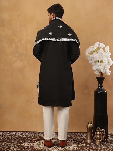 Image of Jompers Silk Blend Embroidered Kurta Pyjama Dupatta Set