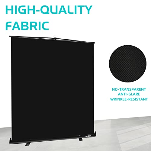 【Easy Set Up】 Raubay 6.2 X 5 Ft Collapsible Black Backdrop Portable Retractable Panel Photo Background With Stand For Video Conference, Photographic Studio, Streaming… #TOP2