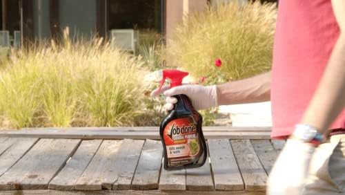 Job Done 86600006 General Purpose Weedkiller, Weedkiller for Broad Leaved Weeds & Grass, 1L, Ready-To-Use