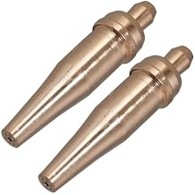 RIVERWELD Acetylene Cutting Tips 1-101 Size 0 and 0-1-101 for Victor-Style Oxygen Oxyfuel Cutter Torch Made of Copper Pack of 2