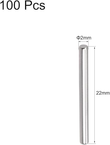 Miniatura 6 de uxcell 100 clavijas de acero inoxidable 304 de 0.059 in x 0.472 in, estantes de soporte, color plateado