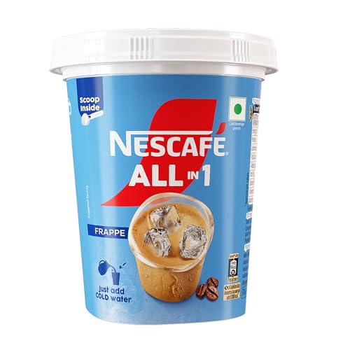 Image of NESCAFE All in 1 Frappe | Instant Cold Coffee Premix - Just Add Cold Water | 300g Jar, Powder
