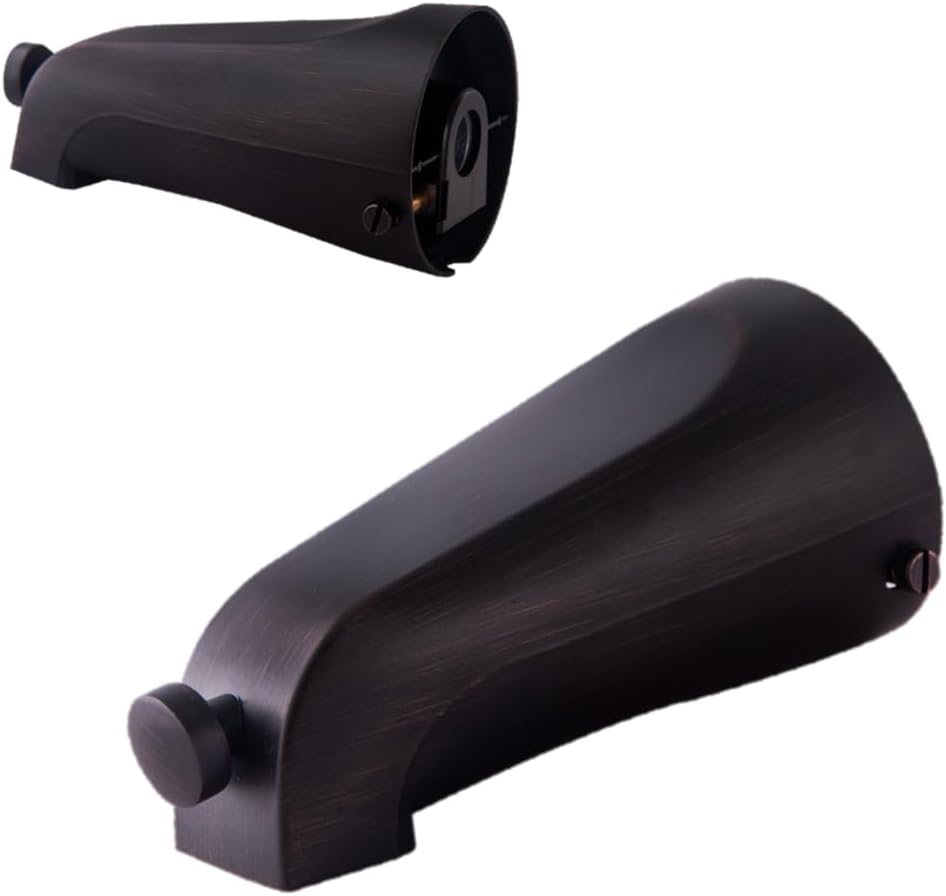 Mixet Slip on Diverter Tub Spout Fit 5/8 OD Pipe (1/2" Nominal), 5-1/2" Long (1-1/2" Minimum to 2-1/2" Maximum), Easy to Install, Venetian Bronze