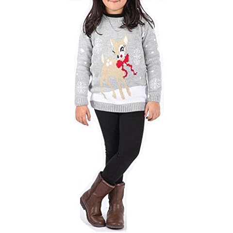 NAZ Fashion Kids Boys Girls Xmas Rudolph Reindeer Snowflakes Bambi Christmas New Jumpers Cover