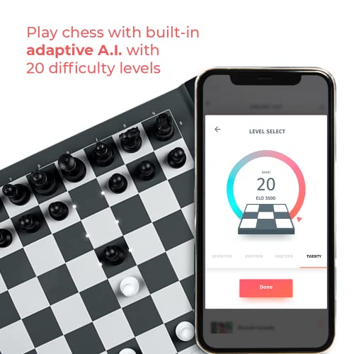 Square Off SQF-PRO-001 Electronic Chess Board For Adults & Kids | Ai-Powered & Digital | Play Against Ai Or Friends | Portable & Rollable Computer Chess Board thumb #2