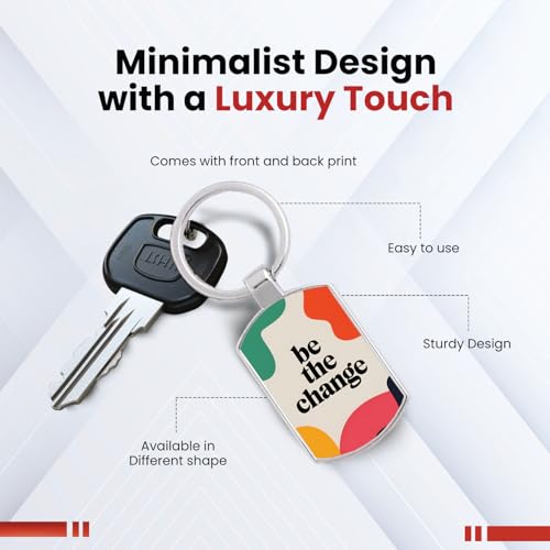 Image of Premium Printed Metal Keychain for Men & Women | High-Definition Artwork Print | Durable Key Ring for Car, Bike, Home & Office Keys | Stylish Decorative Key Holder Gift