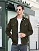 EKLENTSON Herren Frühlingsjacke Casual Übergangsjacke Outdoor Freizeitjacke Multi Taschen Männer (L, Armeegrün)