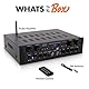 Pyle PTA44BT Karaoke-Bluetooth-Verstärker, kabellos, 4-Kanal-Stereo-Audio-Heimkino-Lautsprecher, Sound-Leistungsempfänger mit AUX-IN, UKW, Cinch-Subwoofer-Lautsprecher, Ausgang, USB, Mikrofon in mit