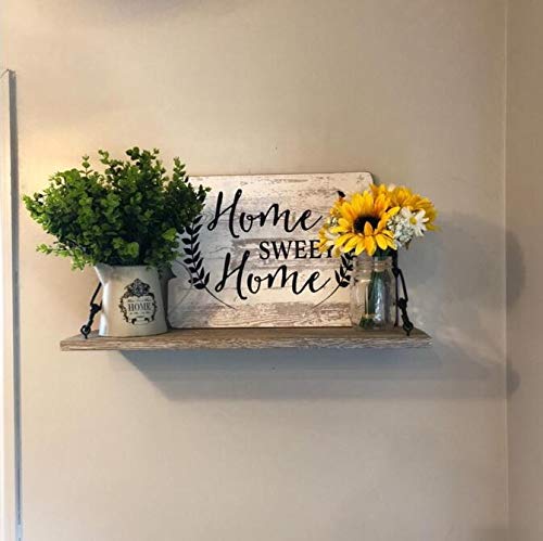 Home Sweet Home Wooden Wall Sign,Shabby Chic Farmhouse Wall Decor,Decorative Hanging Sign for Home Decor