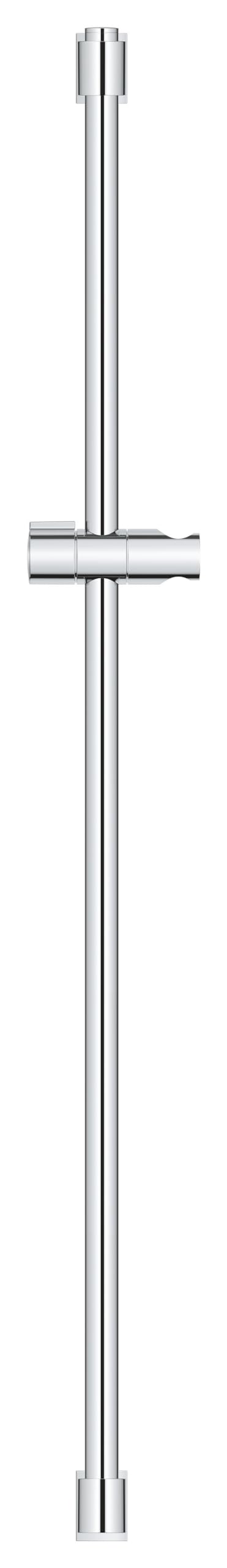 GROHE Vitalio, Duschstange 90cm ohne Bohren (oberes Befestigungselement verstellbar, mit Gleiter & Gelenkstück, zum Kleben oder Bohren, inkl. Schrauben & Dübel, ohne Kleber), chrom, 26961001