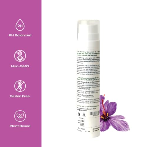 Image of Tikitoro Kids Hydrating Face Cream with Saffron, Chamomile & Jojoba Oil | Lightweight Face Moisturizer for All Skin Types | Non-Comedogenic | (Age: 4+) (50grams x 1)