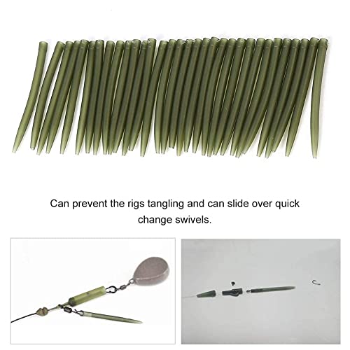 zalati Anti Tangle Sleeves 30pcs TRP Rubber with Soft Tail Lead Clips Quick Change Swivels for Safety Fishing Accessories Sleeves - Image 4