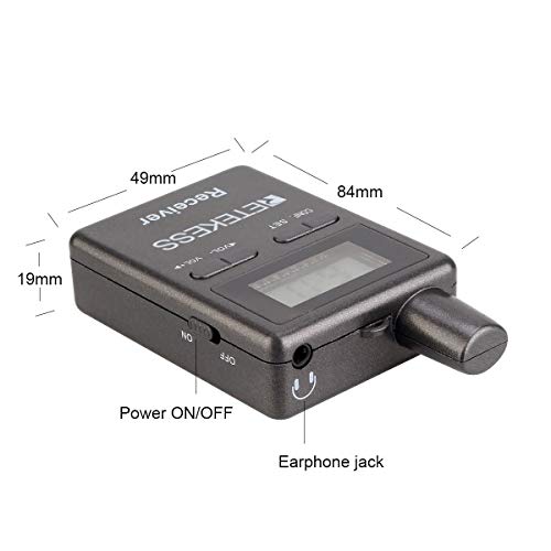Retekess TT105 Receptor Tour Guide, Wireless Church Translation, para Interpretación, Capacitación, Corte, Expandible, Emparejamiento con una tecla, 150/492 pies, 1 Receptor miniatura 2