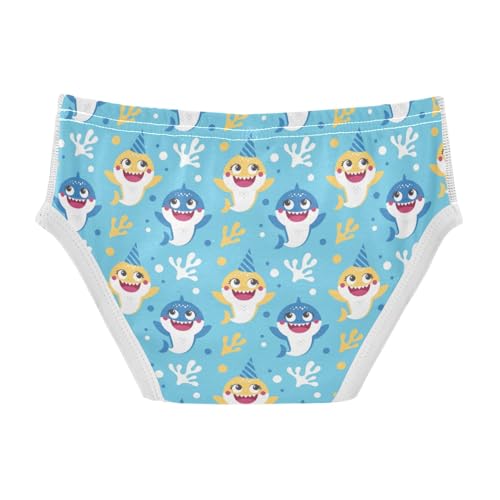 Boys' Exclusive Briefs Toddler Underwear 95% Combed Cotton Boxerbriefs 2T Cartoon Shark Pattern 982