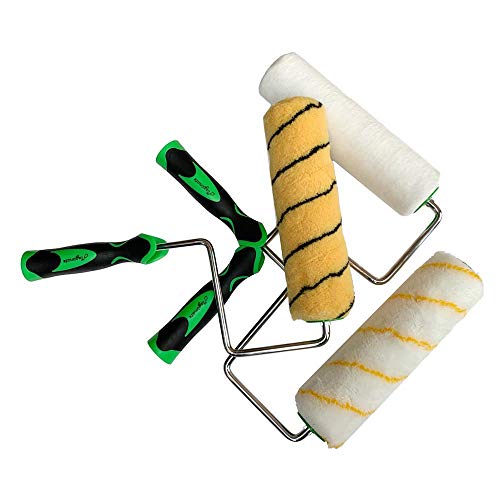 Magimate Paint Roller Frame For General Core Roller Covers, 9-Inch Non-Slip Roller Frame, Soft Grip Threaded Roller Handle #TOP4