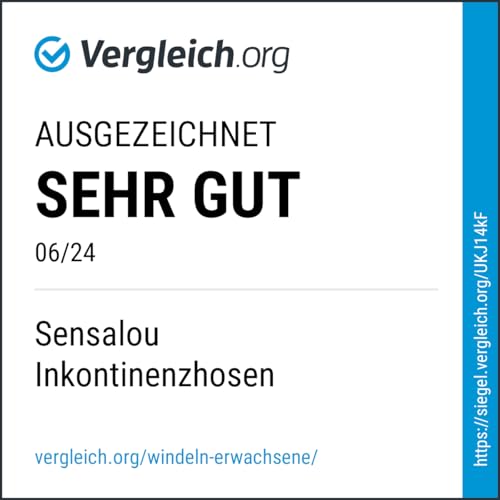Sensalou Inkontinenz Windeln Pants Erwachsene Test Proben einzeln - Männer Frauen (M-L-XL)