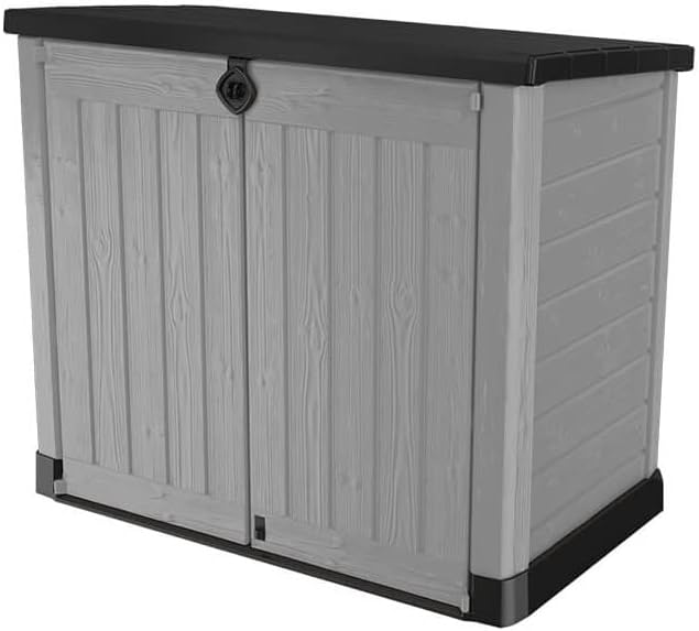 Keter Store It Out Max garden box, garbage can, appliance box, shed for 2 x 240 liter garbage cans.