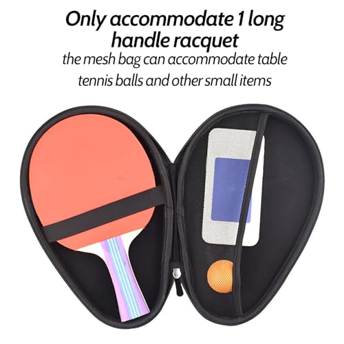Miayaya Table Tennis Racket Case Ping Pong Paddle Case Storage Pocket Hard Cover Large Capacity Container Bag Gourd Shape for Sports Accessories Texture (Black) by Miayaya - Image 3