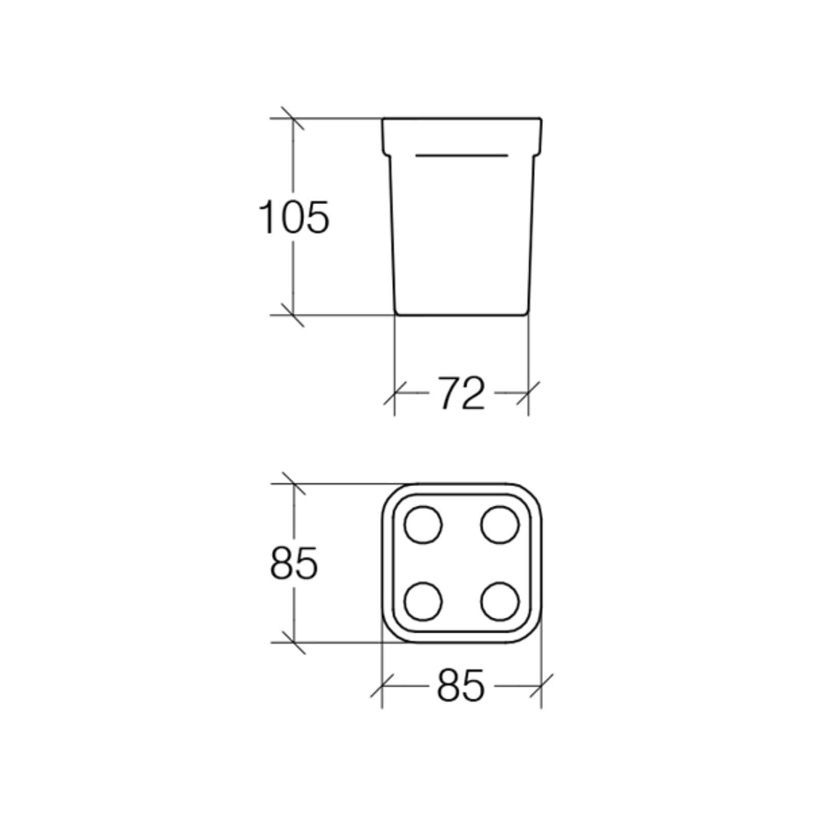 5146.09 Vaso Porta Cepillos Serie curva