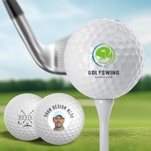 Personalisierte Golfbälle mit Foto, Text oder Logo – Lustige & personalisierte Golfgeschenke, Custom Golf Balls, Emoji & Novelty Golfbälle, Ideal für...