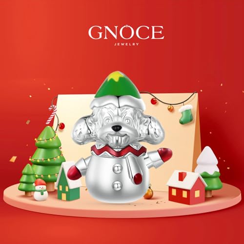 Image of GNOCE Pet Dog Bowl Bead Charm For Women, S925 Sterling Silver Bead Charm NecklaceBracelet for Her, Jewelry Gift