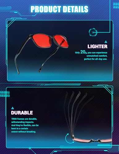 image for TIJN Sleep Glasses for 99.9% Blue Green Light Blocking Dual AR Coating