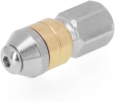 Pressure Washer Rotating Nozzle 1/8" IG, Stainless Steel Pipe Cleaner Attachment, 3 Rotating Beams, 0.8mm Bore, 050 Size