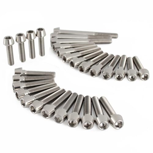 チタンボルト ホンダ用 CB400SF/スーパーボルドール(NC39)専用 クランクケース エンジンカバー ボルト セット 29本 シルバー