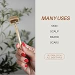 Luxury 24K Gold-Plated Derma Roller - Titatium Microneedle Cosmetic Beauty Tool for Face, Skin Care, Beard, and Home Self-Care - For Men & Women (0.25) - Image 3