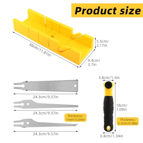 4-Piece Miter Box and Saw Set