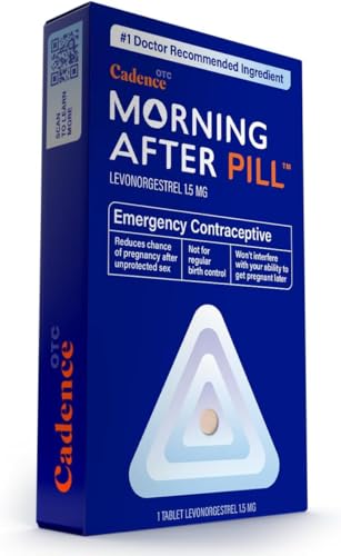 Cadence OTC Morning After Pill Emergency Contraceptive Levonorgestrel 1.5mg Prevents Pregnancy After Unprotected Sex Effective Birth Control Pills for Women Compare to Plan B One-Step 1 Tablet