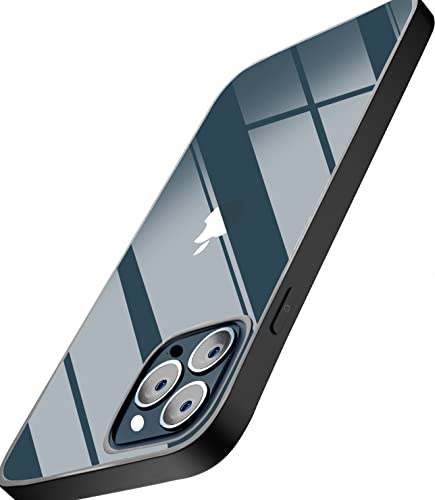 Image of amazon basics Ultra Hybrid Polycarbonate,Thermoplastic Polyurethane Camera Protection Back Cover Case For Iphone 12 Pro Max (Back Transparent-Sides Black)