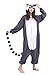 Produktbild DELEY Unisex Erwachsene Tieroutfit Pyjamas Schlafanzug Lemur Cosplay Verkleiden Kostüme OneSize Jumpsuit Tierkostüme