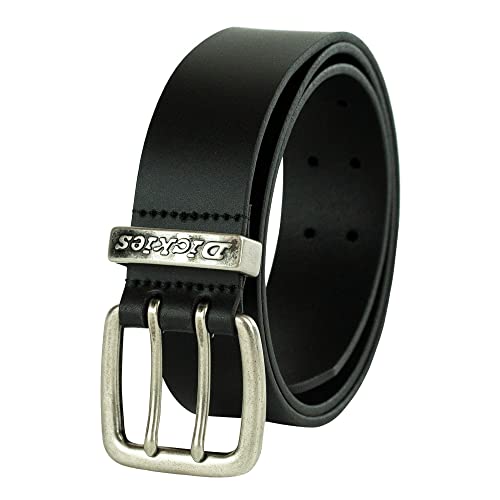 Dickies Men's 38MM Wide Two Prong Casual Leather Belt Black M (34-36)