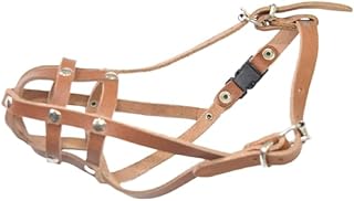 L&J Pets Uk Leichter Ledermaulkorb für Chihuahua und andere Hunde mit ähnlicher Schnauzengröße (0000, Brown) product image